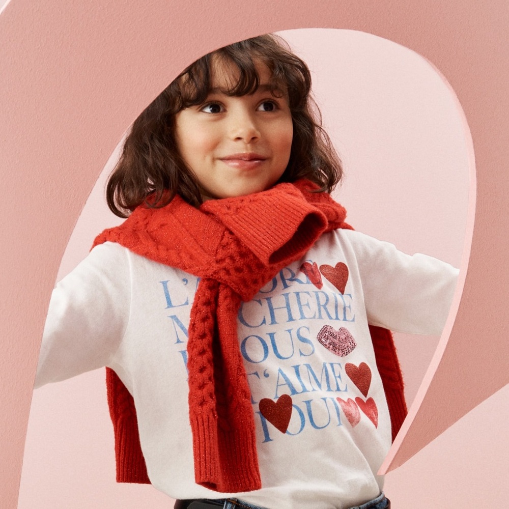 J.Crew Girls’ L’Amour Long-Sleeve Sequin Heart Tee/Metallic Faux Leather Skirt—M - Picture 6 of 12